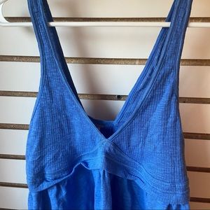 Free People Blue Loose Tank Top